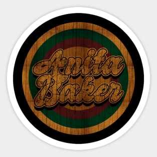 Circle Retro Anita Baker Sticker